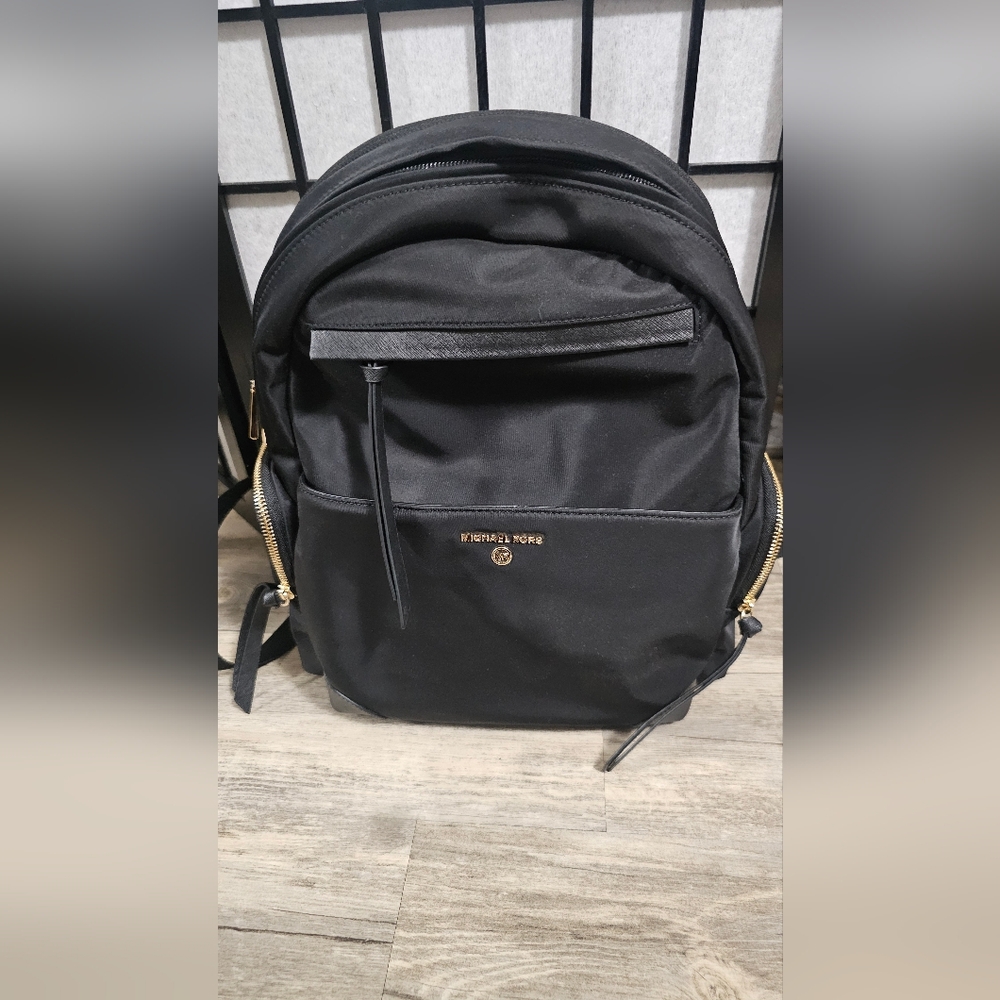 MK BLACK BACKPACK SATIN